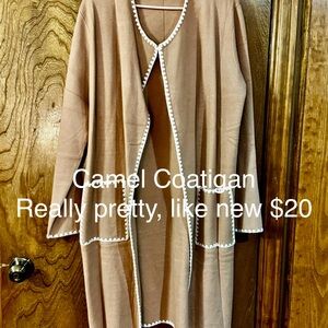 Women's Camel Coatigan